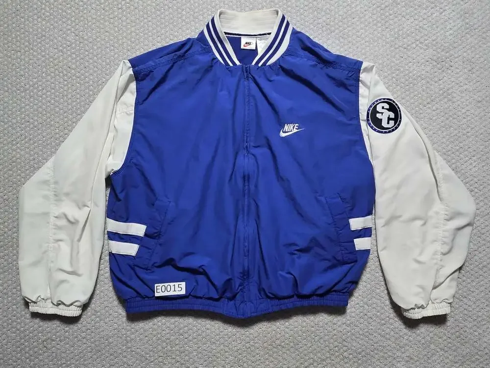 Vintage 90s Nike Supreme Court Embroidered Bomber Track Jacket